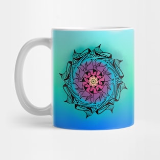 colorful gradient mandala Mug